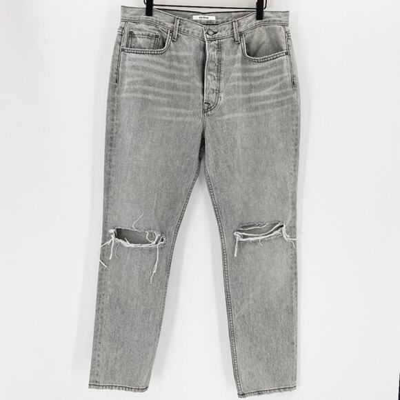 New GRLFRND Women's Karolina High Waist Size 32 Grey Skinny Distressed Jeans - Picture 1 of 10